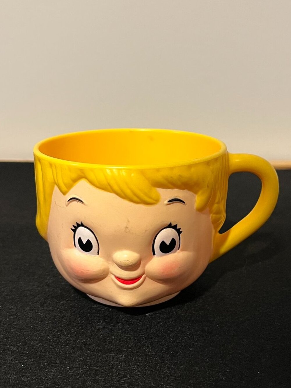Vintage 1970's Campbell's Kid Soup Dolly Dingle Plastic Character Face Cup